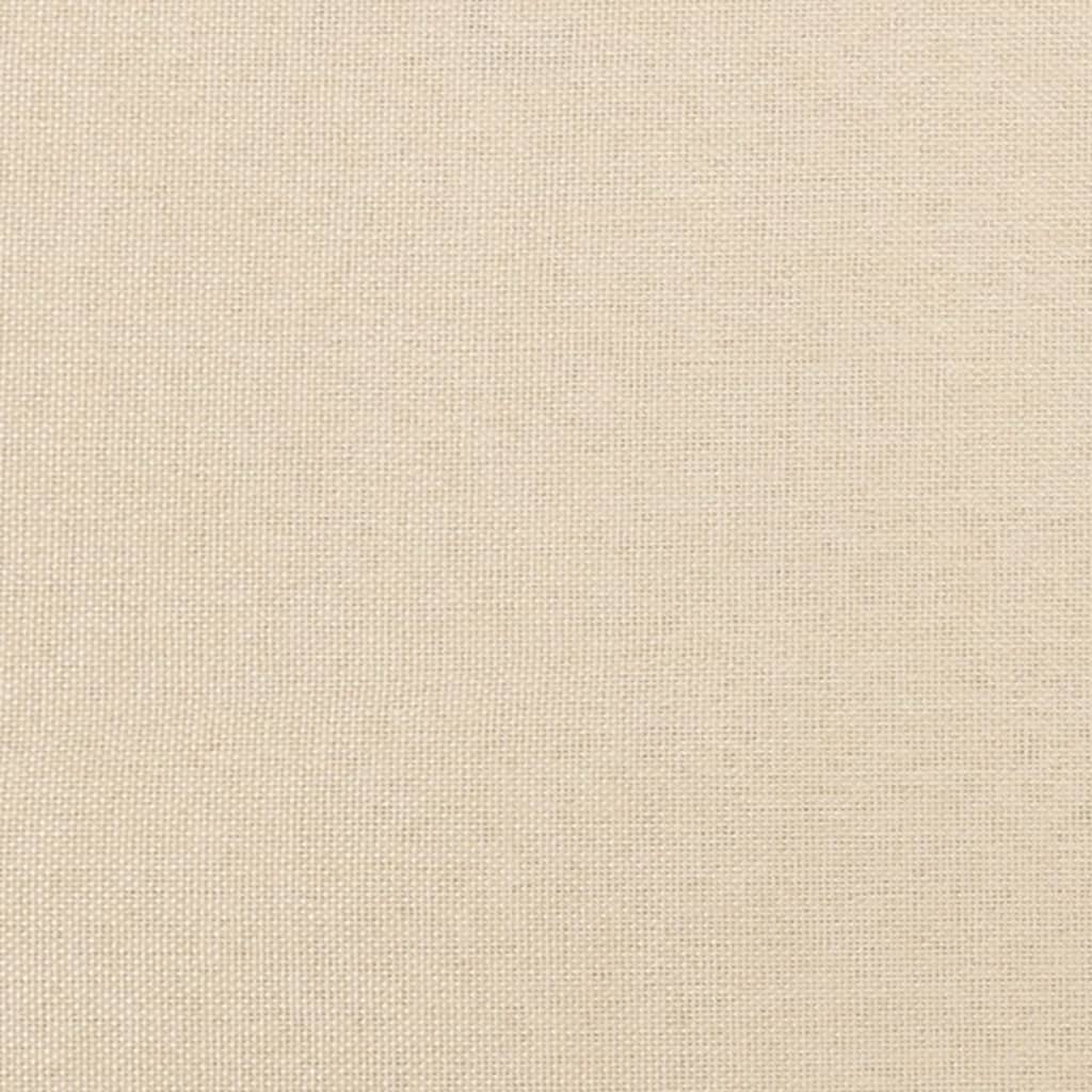 sengegavl med kanter 103x16x78/88 cm stof cremefarvet