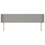 sengegavl med kanter 163x16x78/88 cm stof lysegrå