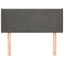 sengegavl med kanter 83x16x78/88 cm fløjl mørkegrå