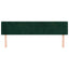 sengegavl med kanter 203x16x78/88 cm fløjl mørkegrøn