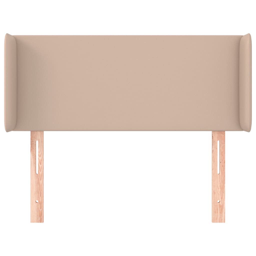 sengegavl med kanter 103x16x78/88 cm kunstlæder cappuccino