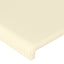 sengegavl med kanter 147x16x78/88 cm kunstlæder cremefarvet