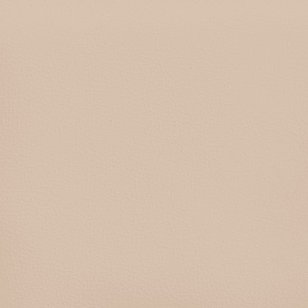 sengegavl med kanter 183x16x78/88 cm kunstlæder cappuccino