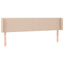 sengegavl med kanter 203x16x78/88 cm kunstlæder cappuccino