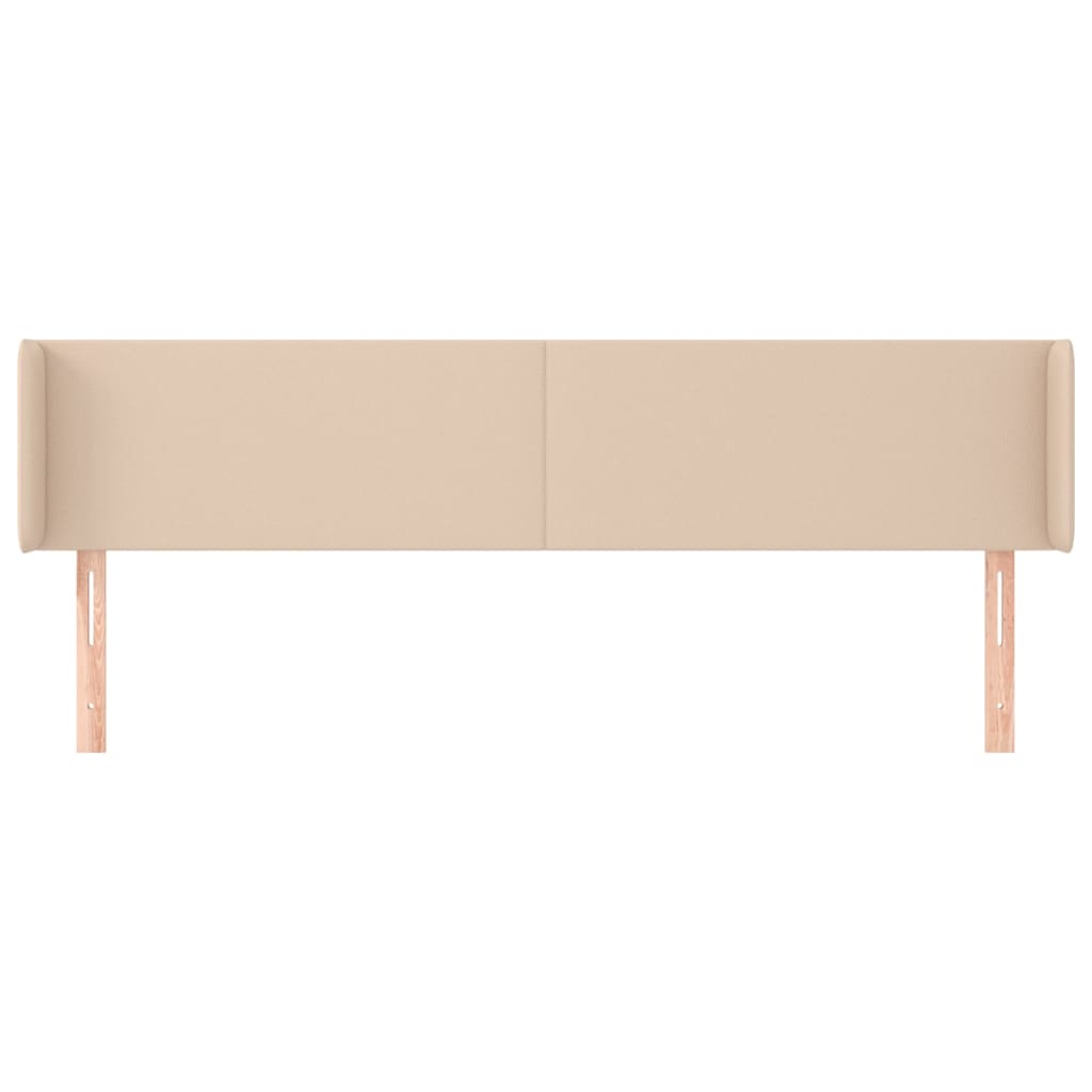 sengegavl med kanter 203x16x78/88 cm kunstlæder cappuccino