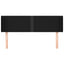 sengegavl med kanter 147x16x78/88 cm stof sort