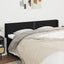 sengegavl med kanter 183x16x78/88 cm stof sort