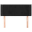 sengegavl med kanter 93x16x78/88 cm fløjl sort