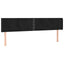 sengegavl med kanter 203x16x78/88 cm fløjl sort