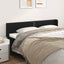 sengegavl med kanter 203x16x78/88 cm kunstlæder sort