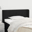 sengegavl med kanter 93x16x78/88 cm stof sort