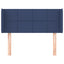 sengegavl med kanter 93x16x78/88 cm stof blå