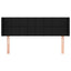 sengegavl med kanter 147x16x78/88 cm stof sort