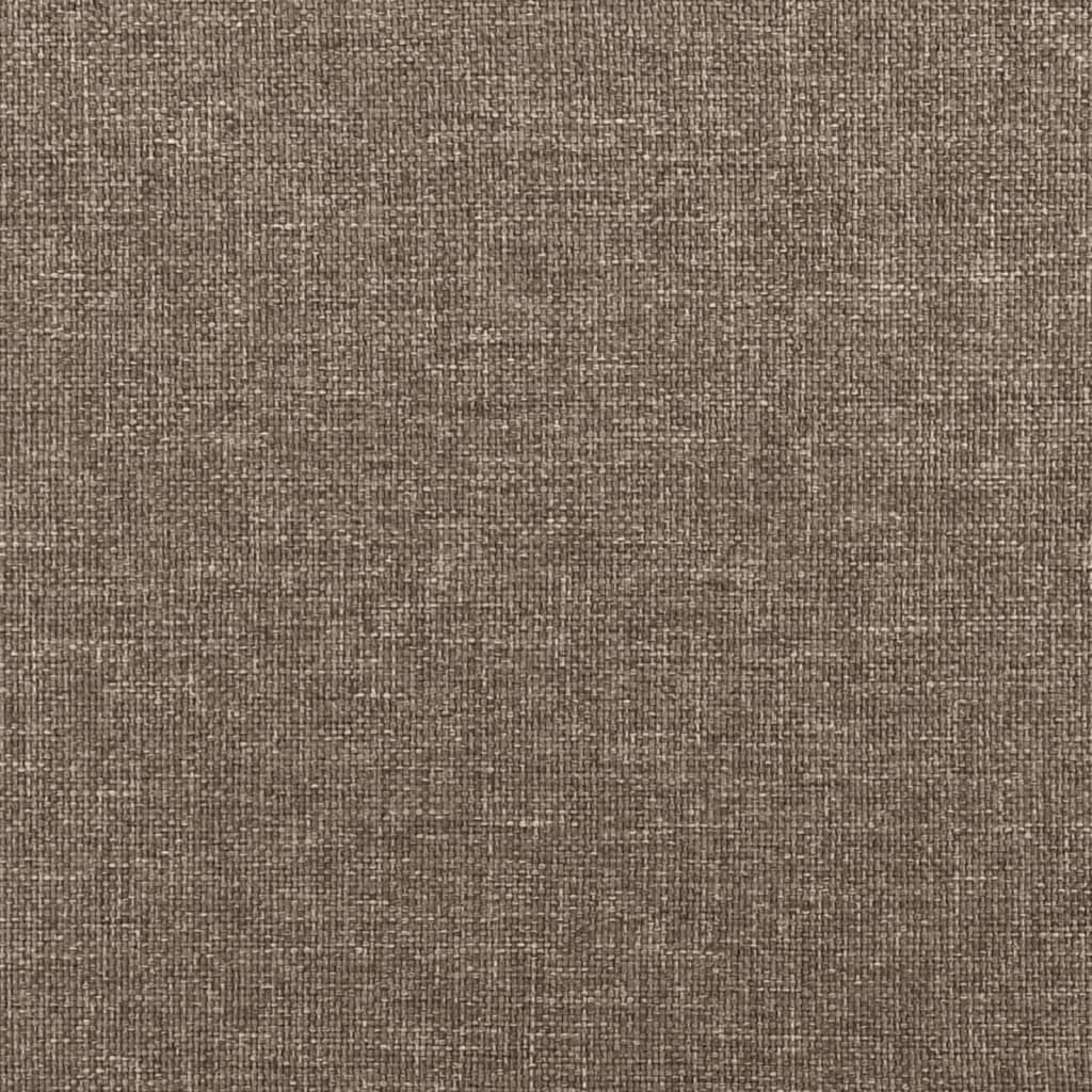 sengegavl med kanter 163x16x78/88 cm stof gråbrun