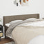 sengegavl med kanter 163x16x78/88 cm stof gråbrun