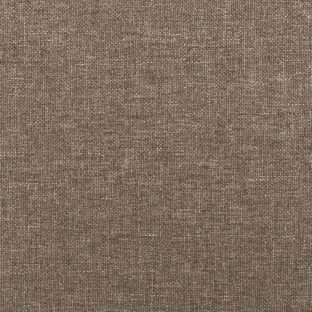 sengegavl med kanter 183x16x78/88 cm stof gråbrun
