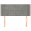 sengegavl med kanter 83x16x78/88 cm fløjl lysegrå