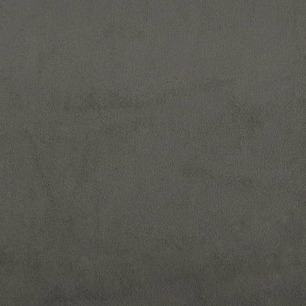 sengegavl med kanter 103x16x78/88 cm fløjl mørkegrå