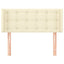 sengegavl med kanter 93x16x78/88 cm kunstlæder cremefarvet