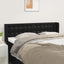 sengegavl med kanter 147x16x78/88 cm kunstlæder sort