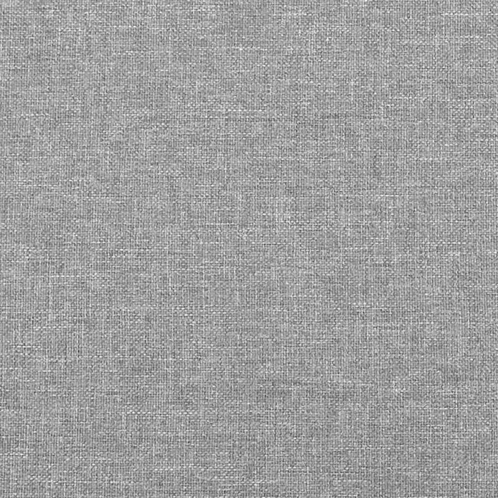 sengegavl med kanter 103x16x78/88 cm stof lysegrå