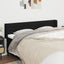 sengegavl med kanter 163x16x78/88 cm stof sort