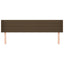 sengegavl med kanter 163x16x78/88 cm stof mørkebrun