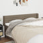 sengegavl med kanter 163x16x78/88 cm stof gråbrun