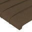 sengegavl med kanter 203x16x78/88 cm stof mørkebrun