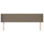 sengegavl med kanter 203x16x78/88 cm stof gråbrun