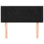 sengegavl med kanter 103x16x78/88 cm fløjl sort
