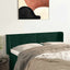 sengegavl med kanter 147x16x78/88 cm fløjl mørkegrøn