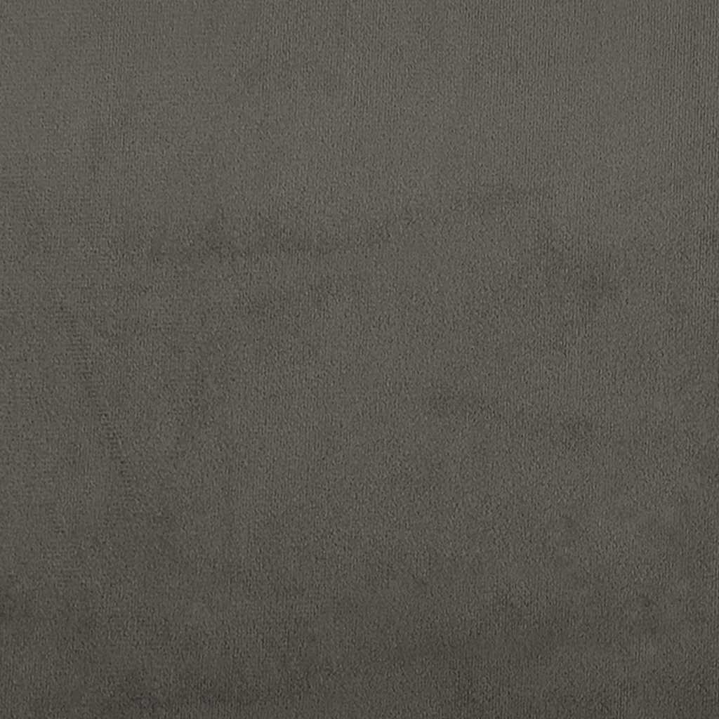 sengegavl med kanter 163x16x78/88 cm fløjl mørkegrå