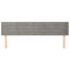 sengegavl med kanter 203x16x78/88 cm fløjl lysegrå