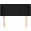 sengegavl med kanter 103x16x78/88 cm stof sort