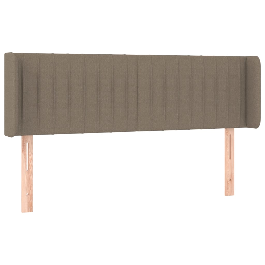 sengegavl med kanter 147x16x78/88 cm stof gråbrun