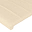 sengegavl med kanter 147x16x78/88 cm stof cremefarvet