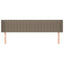 sengegavl med kanter 163x16x78/88 cm stof gråbrun