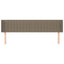 sengegavl med kanter 183x16x78/88 cm stof gråbrun