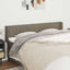 sengegavl med kanter 183x16x78/88 cm stof gråbrun