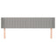 sengegavl med kanter 203x16x78/88 cm stof lysegrå