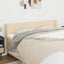 sengegavl med kanter 203x16x78/88 cm stof cremefarvet