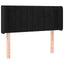 sengegavl med kanter 103x16x78/88 cm fløjl sort
