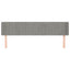 sengegavl med kanter 203x16x78/88 cm fløjl lysegrå
