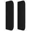 sengegavl med kanter 93x16x78/88 cm stof sort