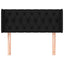 sengegavl med kanter 103x16x78/88 cm stof sort
