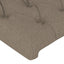 sengegavl med kanter 103x16x78/88 cm stof gråbrun