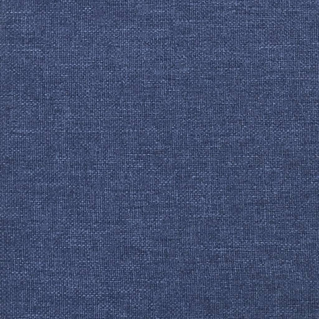 sengegavl med kanter 103x16x78/88 cm stof blå