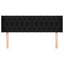 sengegavl med kanter 147x16x78/88 cm stof sort