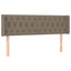 sengegavl med kanter 147x16x78/88 cm stof gråbrun